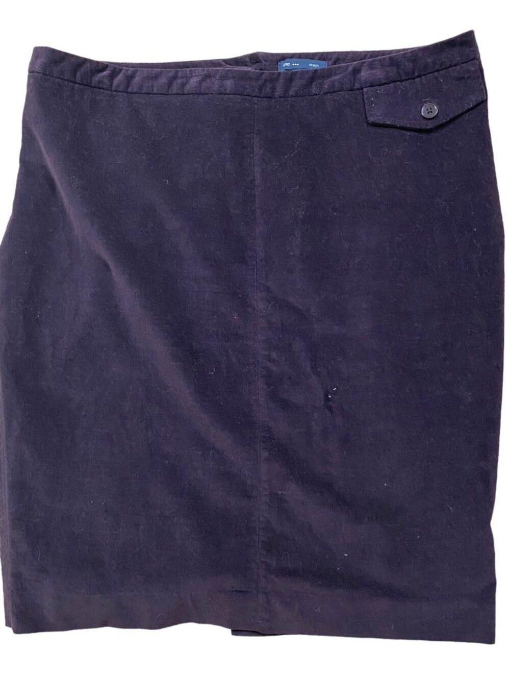 Gap Y2K Velvet Skirt Womens 12 Purple Knee Length Dark Academia 90s Grunge Indie